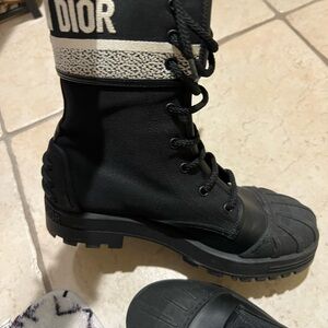 Christian Dior Black High-Top Boots